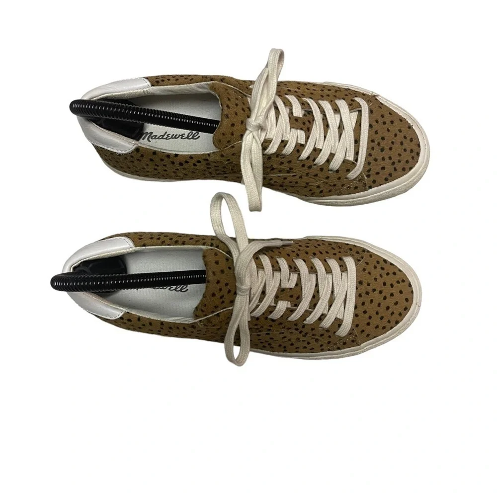 Madewell real fur-calf hair sneakers. Brown/gold. Size 7M